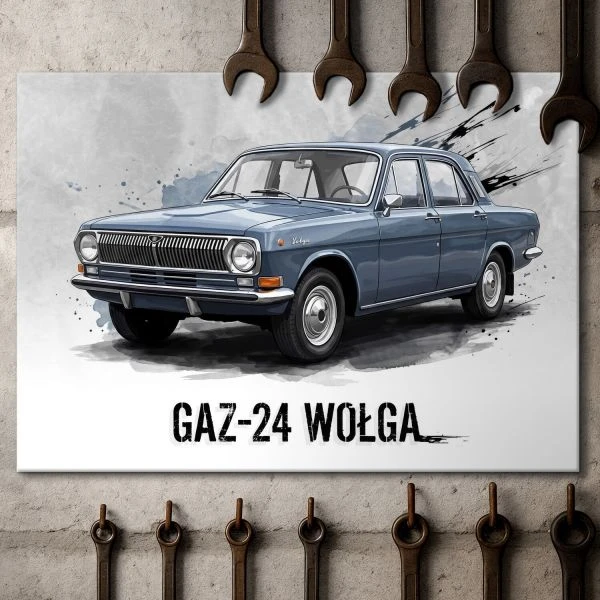 Grafika na metalu GAZ-24 Wołga